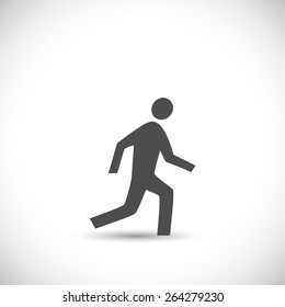 Illustration of a running figure isolated on a white background.