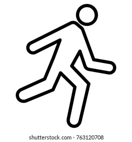 Illustration of running icon on white background