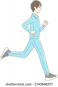 Illustration of a running man
