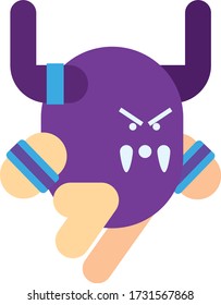 The illustration  of Running Monster with flat design style, it can make for game character