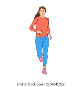 ilustración de una persona en ejecución