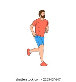 illustration of a running person