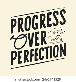 Illustration of running person with typography vector graphic for tshirt or apparel print