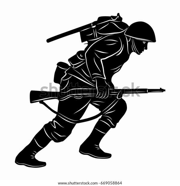 Image Vectorielle De Stock De Illustration Dun Soldat En