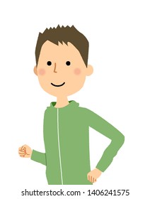 It is an illustration of running young man.