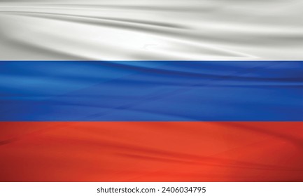 Illustration of Russia Flag and Editable vector Russia Country Flag