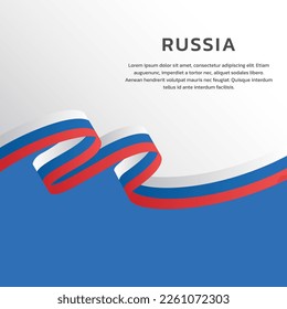 Illustration of Russia flag Template