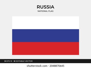 Illustration of Russia National flag