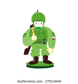 Illustration russian soldier