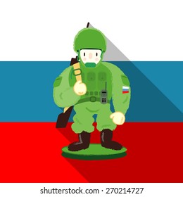Illustration russian soldier