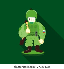 Illustration russian soldier