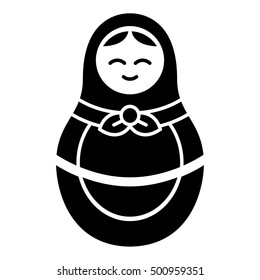 Illustration of Russian souvenir doll (vector EPS 8)