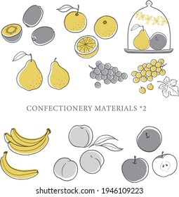 Ilustración de un toque rústico de frutas 
