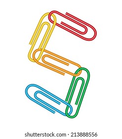 illustration of s letter created with clips