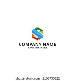 Illustration S Logo Vektor Perusahaan dan Desain Simbol