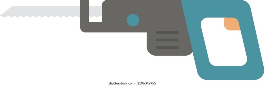 Illustration Of Saber Saw In Flat Design