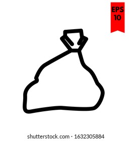 illustration of sack flat icon