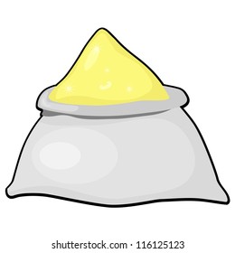 Illustration of a sack of flour. eps10