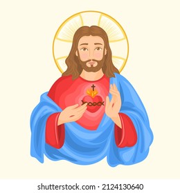 Illustration of the Sacred Heart of Jesus Christ