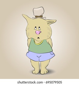 illustration of a sad cat