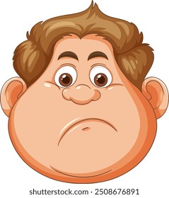 Illustration of a sad child's face