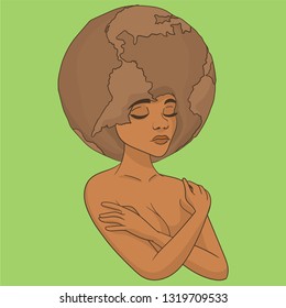  illustration of a sad earth