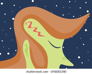 An illustration of sad face expression 