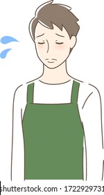 Illustration of a sad man