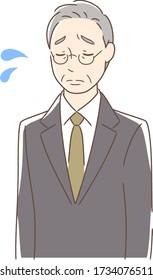 Illustration of a sad man