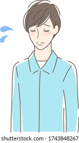 Illustration of a sad man