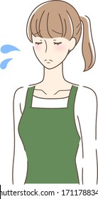 Illustration of a sad woman