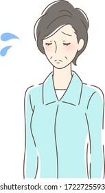 Illustration of a sad woman