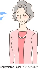Illustration of a sad woman