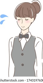 Illustration of a sad woman