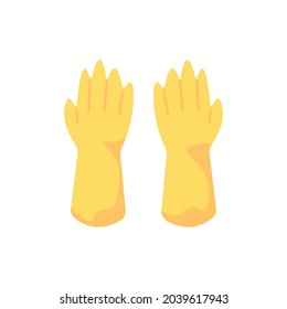 illustration of a safety glove. safety equipment. items to keep or protect hands to keep them safe from the threat of foreign objects or something. flat cartoon style. vector design