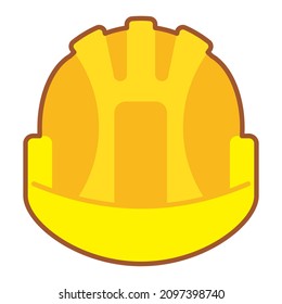 illustration of safety helmet for construction worker 