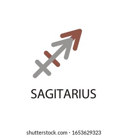 Illustration Sagitarius zodiac astrology horoscope logo vector colorful design symbol
