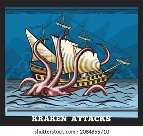 
illustration of a sailboat against the waves vector