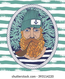 illustration sailor portrait