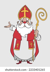 Illustration of Saint Nicholas vector