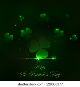 illustration of Saint Patrick's Day Background with clover leaf
