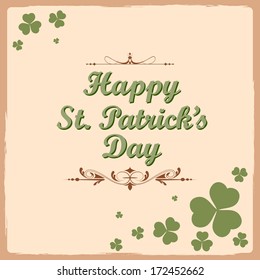 illustration of Saint Patrick's Day background with clover leaf