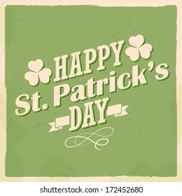 illustration of Saint Patrick's Day background with clover leaf