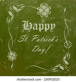 illustration of Saint Patrick's Day background with clover leaf