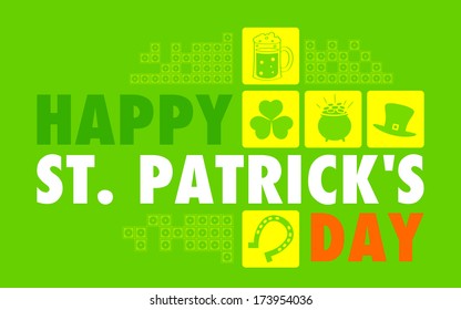 illustration of Saint Patricks Day flat background