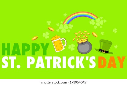 illustration of Saint Patricks Day flat background