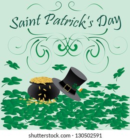 illustration of saint patricks day religious symbols