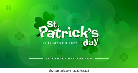 illustration of a saint Patrick's day typography model design. applicable for website banner, poster or sign corporate and business, greeting card, advertising agency, billboard, social media template