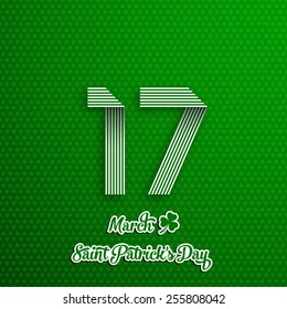 Illustration of saint Patrick's day,seventeenth march.