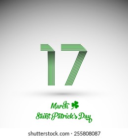 Illustration of saint Patrick's day,seventeenth march.